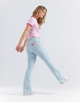 Wrangler x Barbie™ Westward High Rise Bootcut Jean in Wrangler Blue |  WRANGLER® x BARBIE™ | Wrangler®