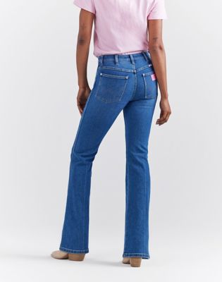 Wrangler x Barbie Westward High Rise Bootcut Jean in Ken Blue Wrangler x Barbie Wrangler