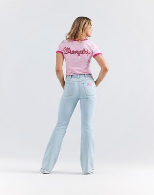 Wrangler x Barbie™ Logo Slim Ringer Tee | Women | Wrangler®