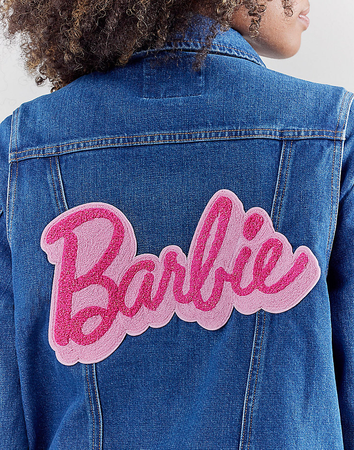 Wrangler x Barbie™ Zip Front Denim Jacket in Wrangler Blue alternative view 6