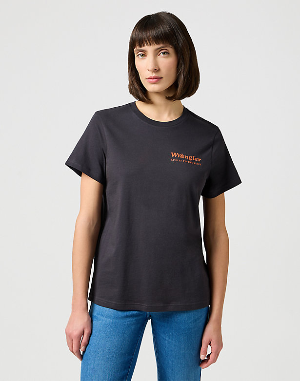 Round Tee in Faded Black