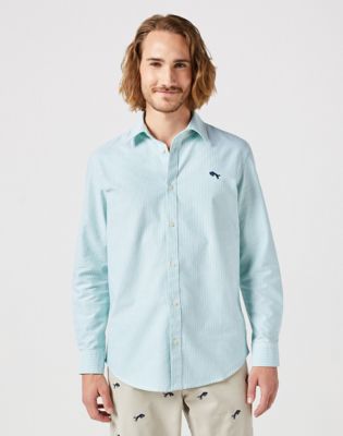 Mens wrangler button down on sale shirts