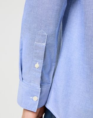 Long Sleeve Shirt in Oxford Blue alternative view 3