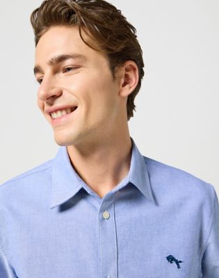 Long Sleeve Shirt in Oxford Blue alternative view 4