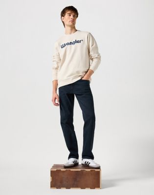 Logo Crew Sweat in Vintage White | Men'sSweatshirts u0026 Knits | Wrangler®