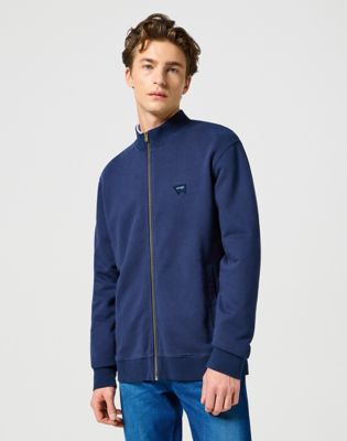 Funnel Neck Zip in Navy | Men'sSweatshirts & Knits | Wrangler®