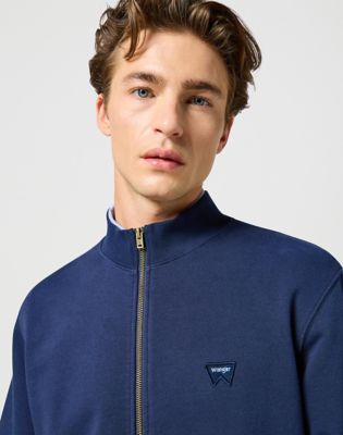 Funnel Neck Zip in Navy | Men'sSweatshirts & Knits | Wrangler®