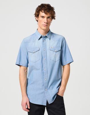 Short Sleeve Western Shirt in Light Stone | Men | Wrangler®