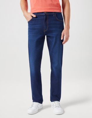 Wrangler Texas Slim Fit Jeans, Blue at John Lewis & Partners