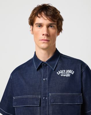 Casey Jones Shirt in Med Indigo | Men'sShirts | Wrangler®