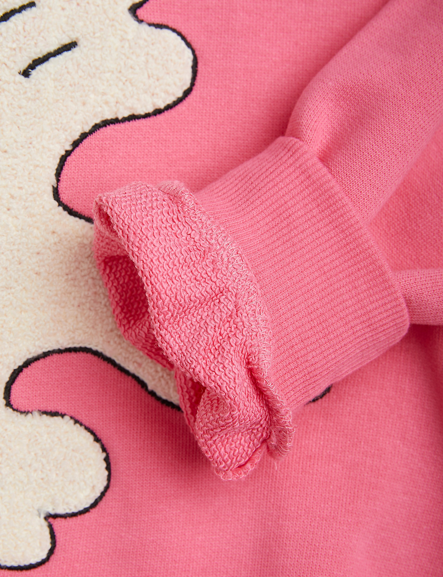 Mini Rodini x Wrangler Peace Dove Chenille Sweatshirt in Pink alternative view 2