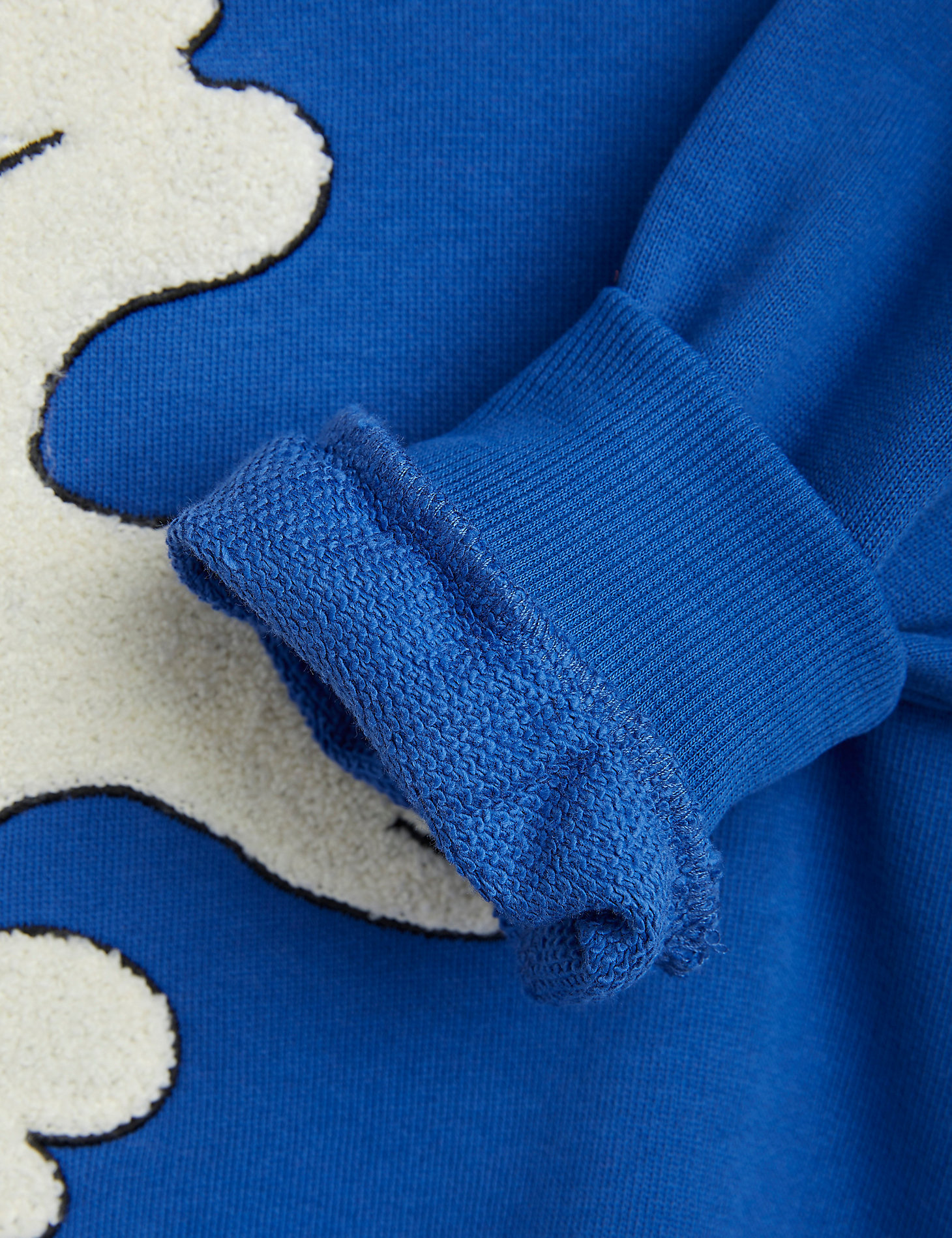 Mini Rodini x Wrangler Peace Dove Chenille Sweatshirt in Blue alternative view 3