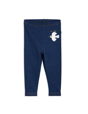 Mini Rodini x Wrangler Peace Dove Leggings in Blue