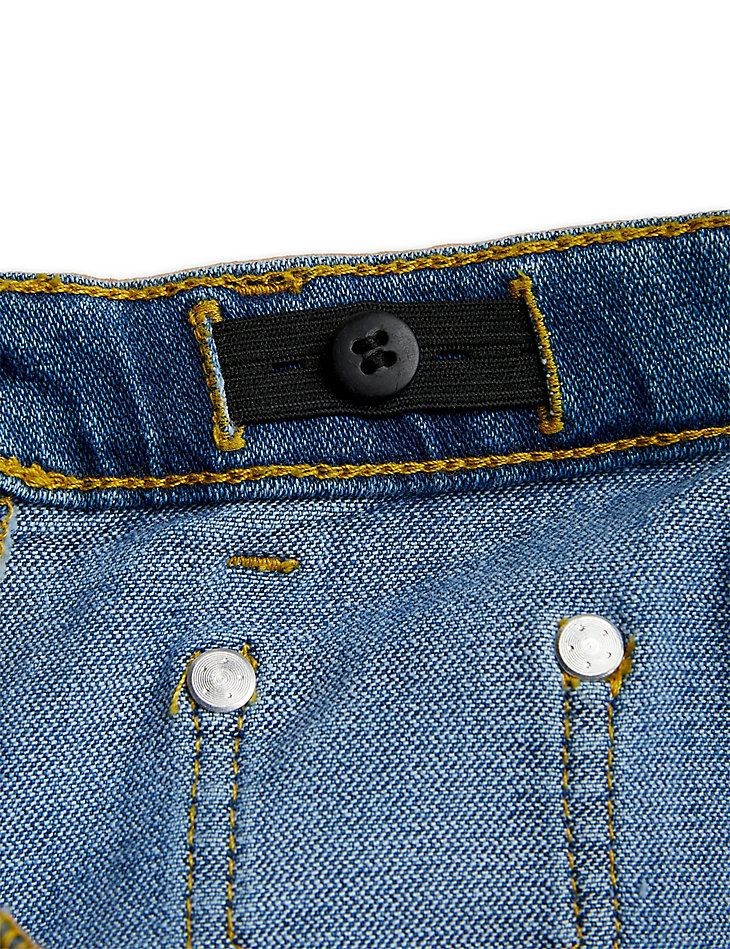Mini Rodini x Wrangler Peace Dove Denim Flared Jeans in Blue alternative view 5