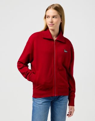 WRANGLER Women's Zip Up Hoodie WR A242F201 Red ATG By Wrangler 