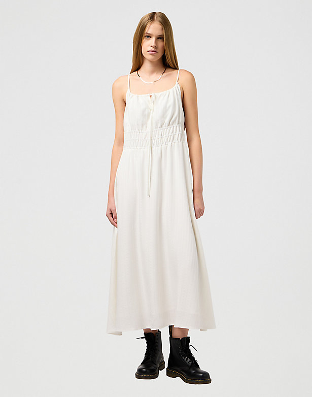 Slim Summer Dress in Vintage White