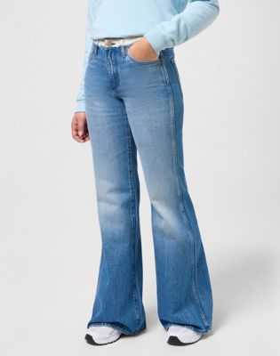 Wrangler Women's Wanderer Corduroy High Rise Flare Jeans - Country