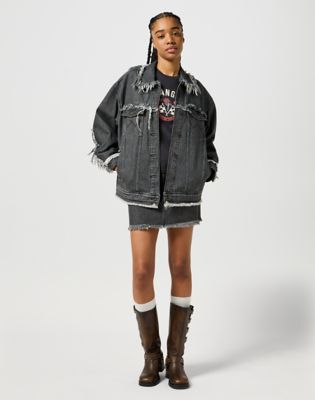 Denim Mini Skirt in Icon Era alternative view 2