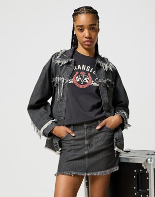 Denim Mini Skirt in Icon Era alternative view 3
