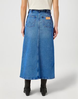 Denim Maxi Skirt in Once Loved alternative view 2