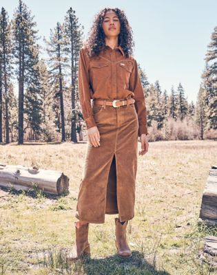 Brown corduroy skirt xxl best sale