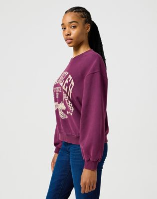 Oversized Sweat in Italian Plum alternative view 3