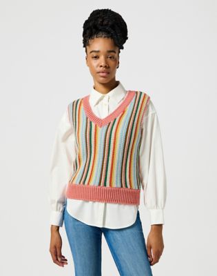 Cropped vibe sweater with rainbow