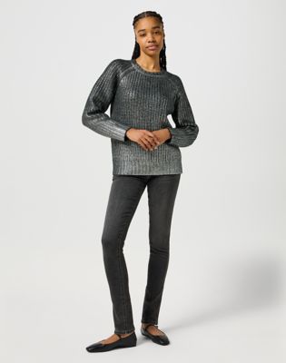 Foiled Sweater in Silver alternative view