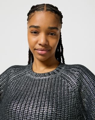 Foiled Sweater in Silver alternative view 4