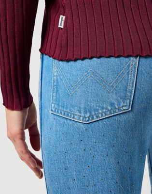 Rib Knit Polo in Plum Caspia alternative view 3
