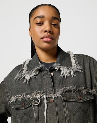 Denim Fray Jacket in Icon Era alternative view 4