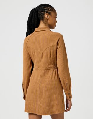 Slim Long Sleeve Dress in Madder Brown alternative view