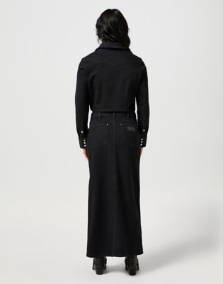 Denim Match Up Dress in Black alternative view