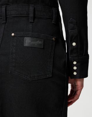 Denim Match Up Dress in Black alternative view 3