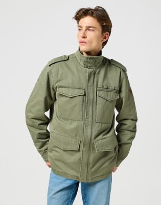 Mens green field jacket sale