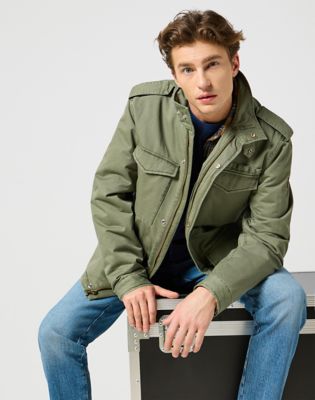 Mens olive field jacket best sale