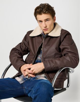 Long aviator jacket best sale