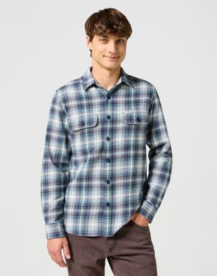 2 Pocket Shirt in Blue Grey main view