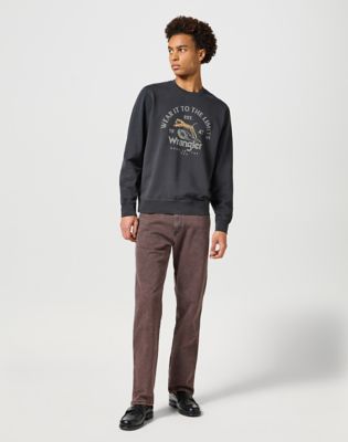 Regular Crew Neck Sweatshirt in Faded Black alternative view