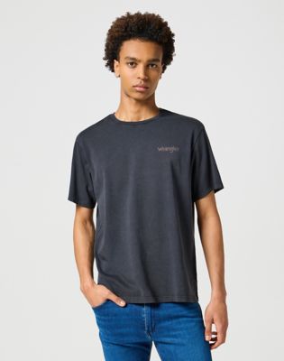 Graphic Tee in Faded Black main view