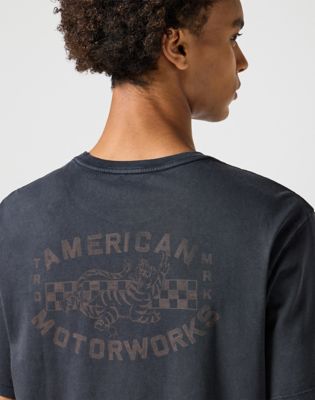 Graphic Tee in Faded Black alternative view 3