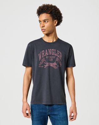Graphic Tee in Faded Black main view