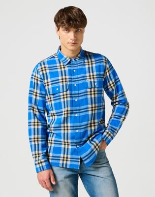 Blue Bell 2 Pocket Relaxed Shirt in Blue alternative view 2