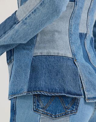 Wrangler x Lainey Wilson Patchwork Blazer in Patchwork Blue alternative view 4