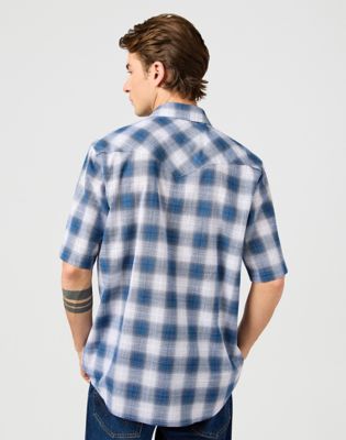 Short Sleeve Western Shirt in Blue Shadow alternative view