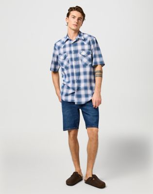 Short Sleeve Western Shirt in Blue Shadow alternative view 2