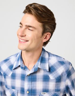 Short Sleeve Western Shirt in Blue Shadow alternative view 4