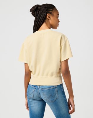 Short Sleeve Sweatshirt in Banana Crepe alternative view