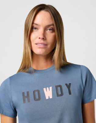 Graphic Tee in Dusty Blue alternative view 4