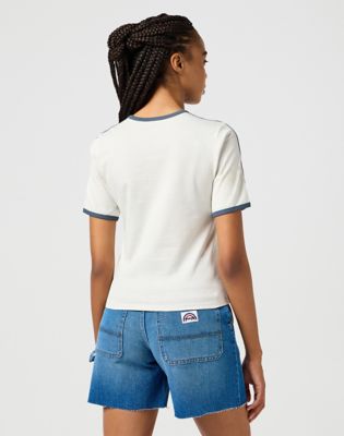 Ringer Tee in Vintage White alternative view